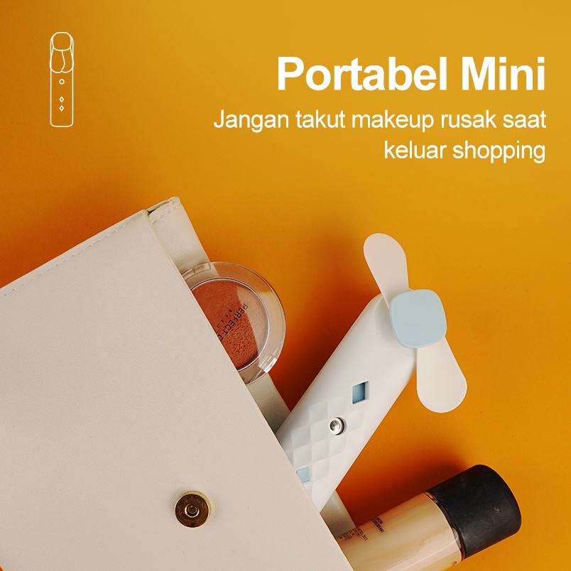 Nano Spray Portable Mini Fan - Mist Sprayer Mini Facial Humidifier Kipas Pelembab Penyegar Wajah Perawatan Wajah