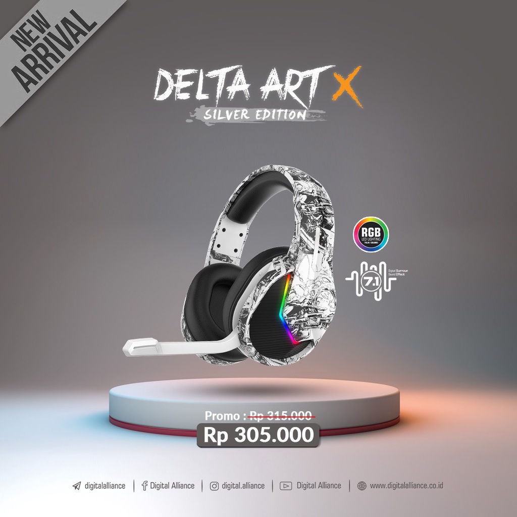Jual Digital Alliance Headset Gaming DELTA ART X Virtual Surround Sound