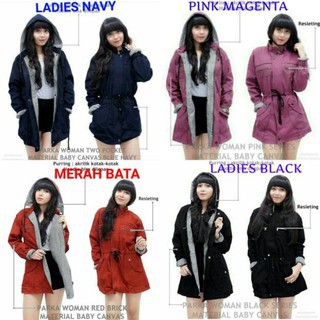 TAMPIL CANTIK ! Jaket Parka Wanita - Parka Ledies Canvas Acrilik