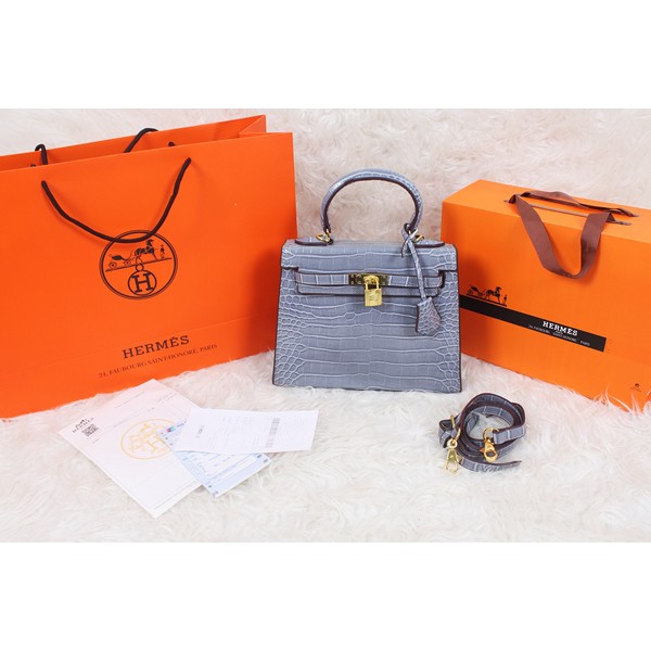tas branded import fashion wanita H kelly croco glossy premium full set 2kg