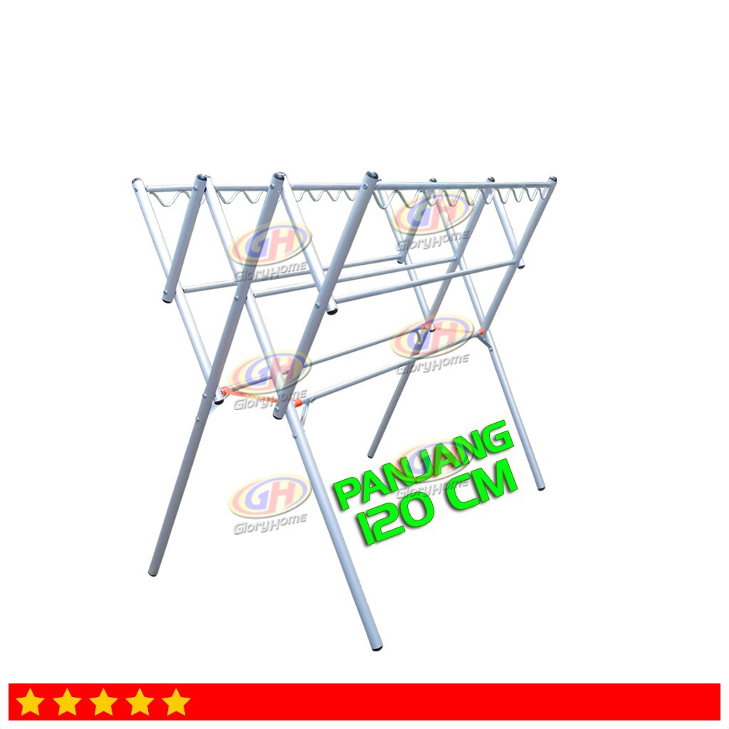 GLORY HOME Jemuran  Baju  Aluminium  Hanger 120 cm Shopee 