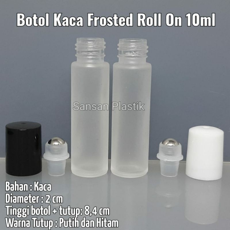 Botol Roll on 10ml kaca Frosted / Botol Roll on 10ml kaca Frosted