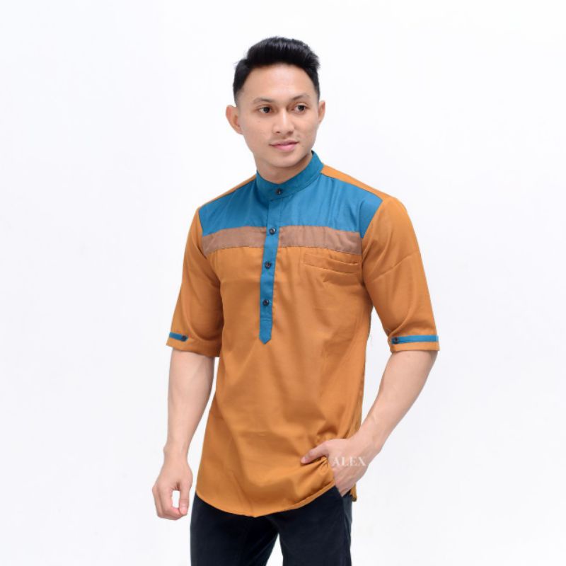 Baju Koko Kurta Pria Lengan Pendek Bahan Toyobo Terbaru Dan Terlaris