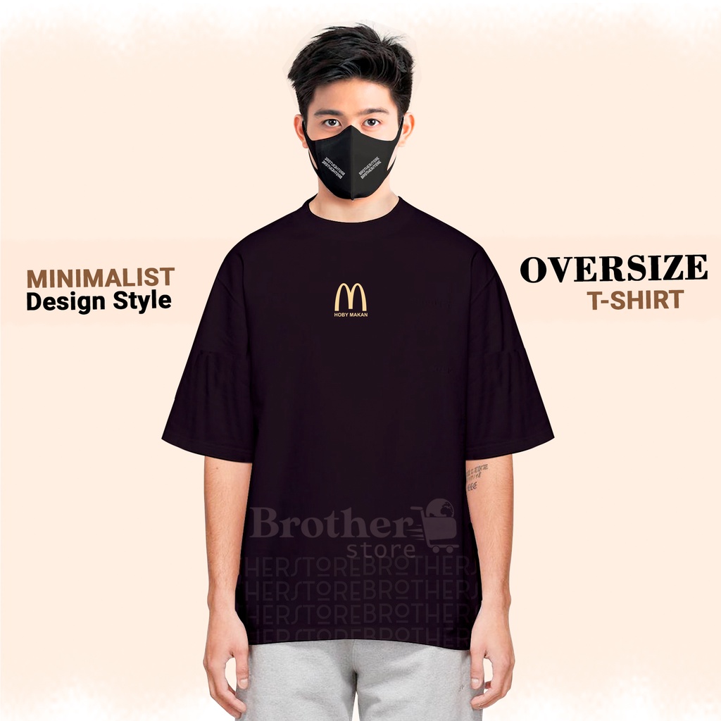 ( PROMO COD ) BROTHERSTORE l OVERSIZE PRIA &amp; WANITA COTTON COMBED 24s BAJU BIG SIZE KOREAN STYLE TSHIRT OVERSIZED l Hoby Makan