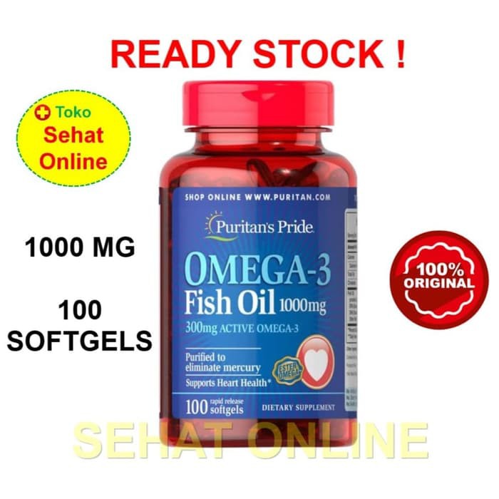 PURITAN&39S PRIDE OMEGA 3 FISH OIL 1000 MG 100 SOFTGELS omg