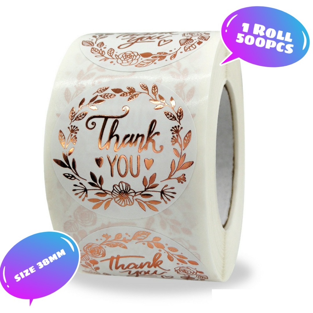 

Sticker Thank You Stiker Label Segel Ucapan Terima Kasih for seal labels 500pcs