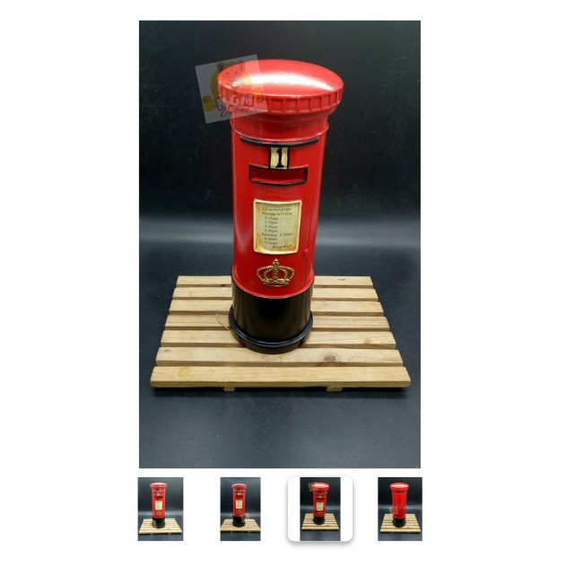 Souvenir London Post Fiber 23.5cm - Celengan Koin Oleh2 London B1329