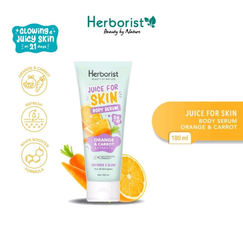 Herborist Body Serum 180gr | Orange Carrot | Apple Broccoli | Raspberry Tomato | Herborist Face Scrub 60gr | Herborist Exfoliating Gel 150gr