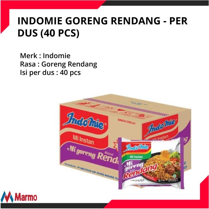 

INDOMIE GORENG RENDANG - PER DUS (40 PCS)