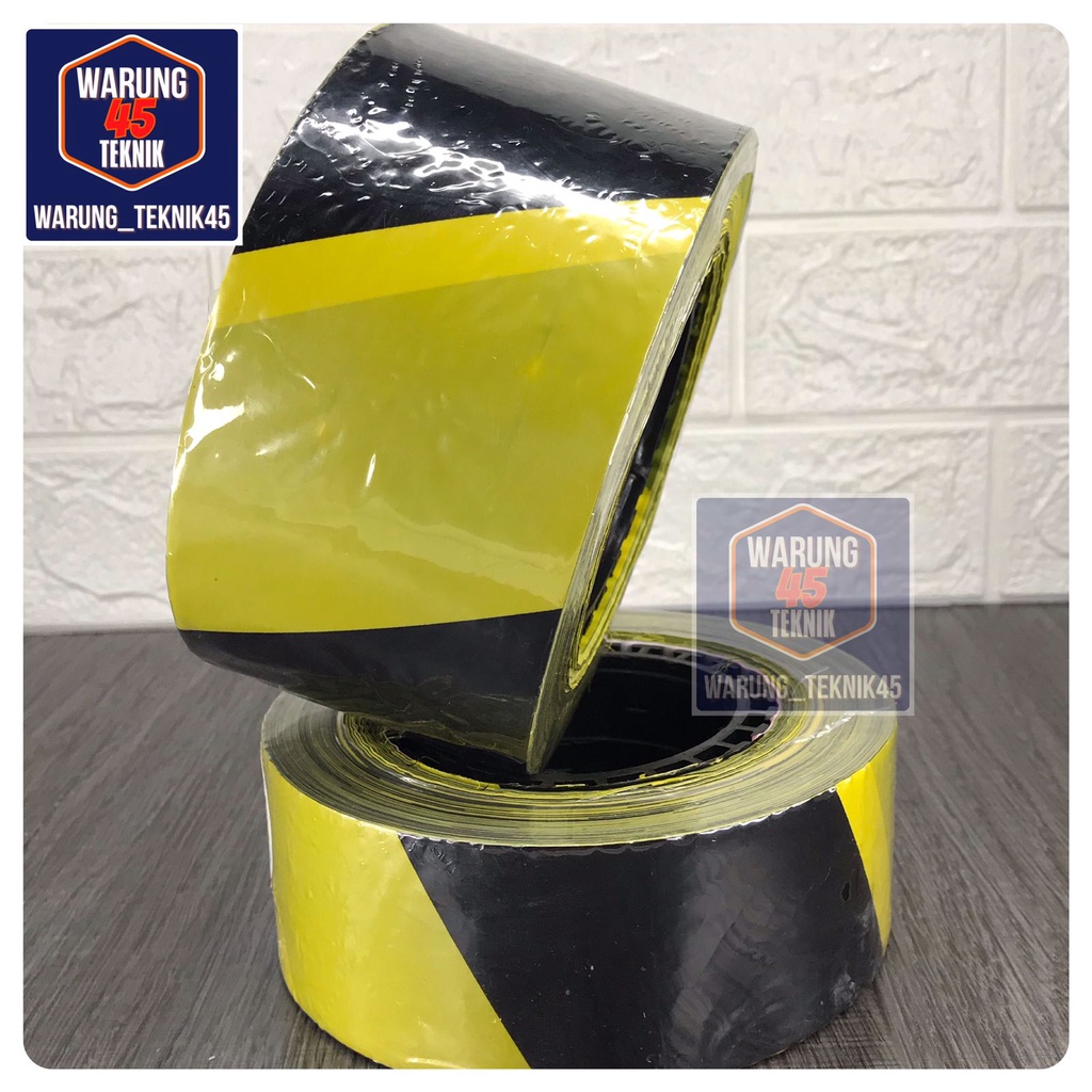 BARRICADE POLICE POLIS SAFETY LINE HITAM KUNING 3 INCH X 300 M FSA