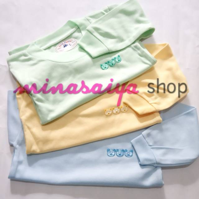 DOLPHIN 3 pcs dan 6 pcs Kaos Oblong Bayi SNI Lengan Panjang Uk. M - XL