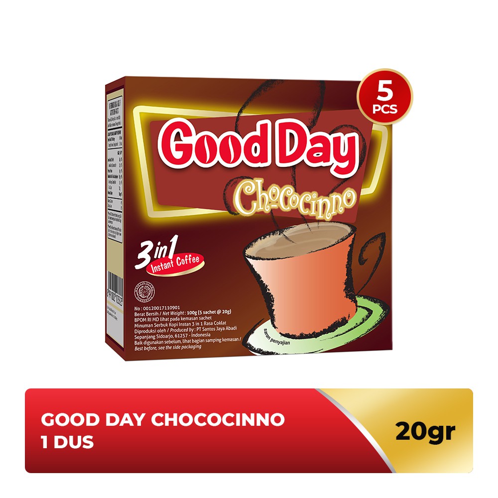 

GOOD DAY Chococinno 1 Dus (5 x 20 gr)