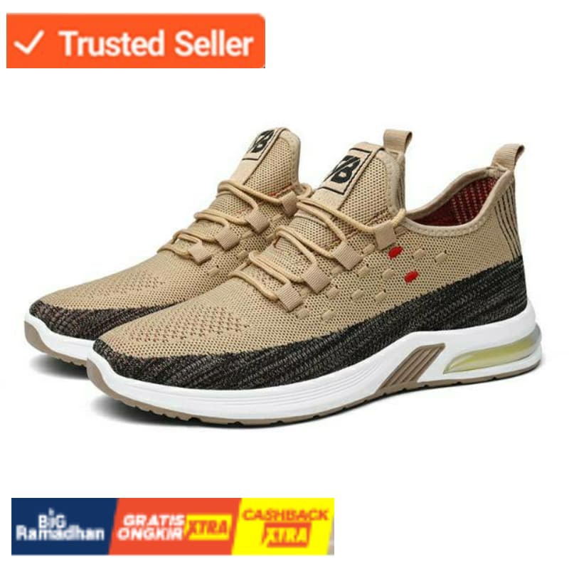 SNEAKERS COWOK HITAM BIRU MISTY  7.7 HOT SALE  ☞ Model Baru "Cz 012" Sepatu Sneakers pria