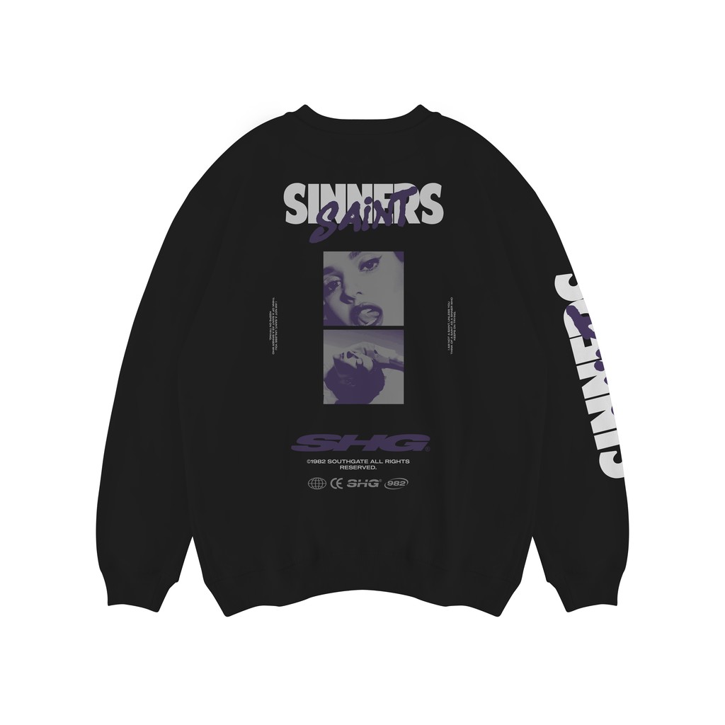 Southgate SINNERS SAINT CREWNECK - BLACK