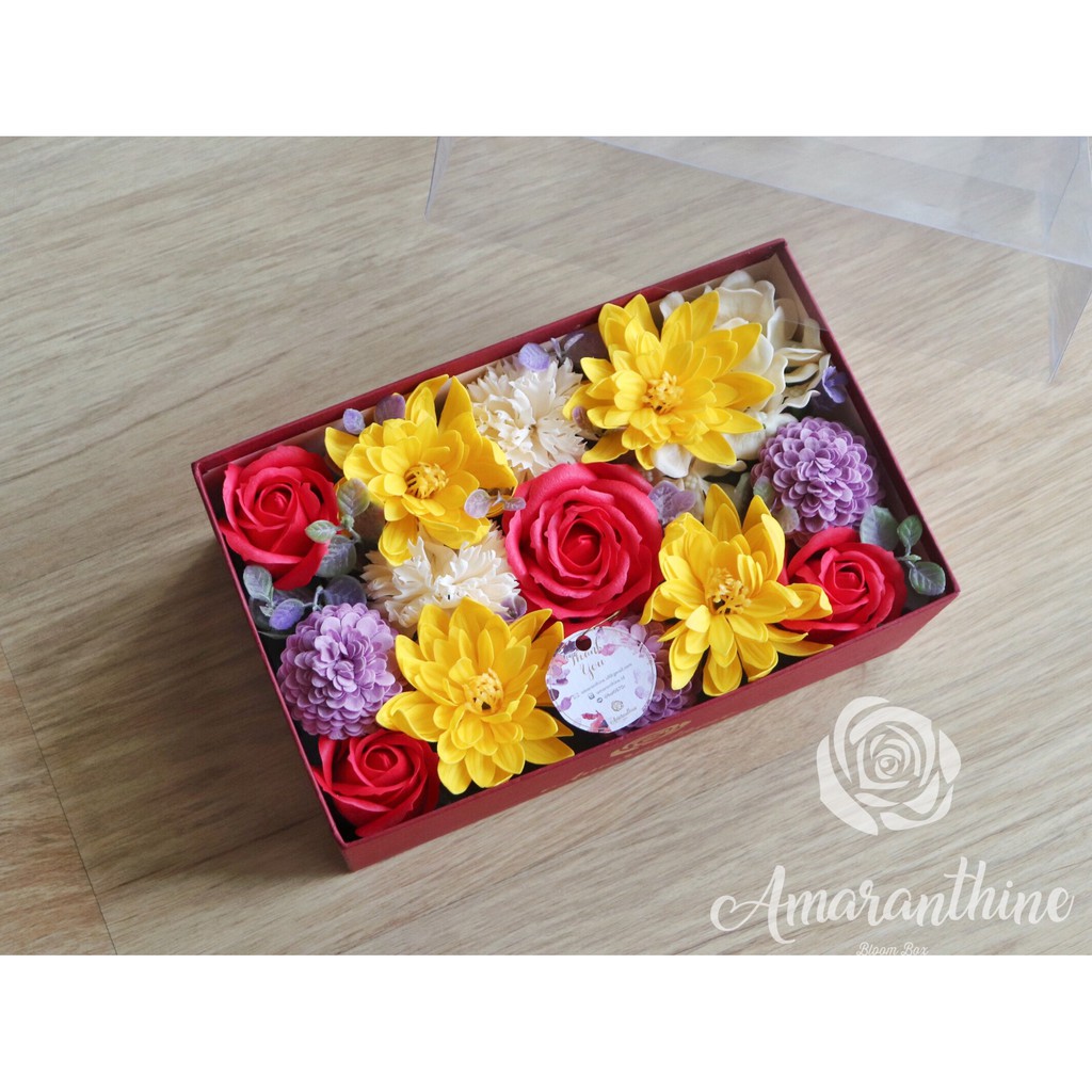 Amaranthine Garden Bloom Box Soap Flower - Bunga Sabun