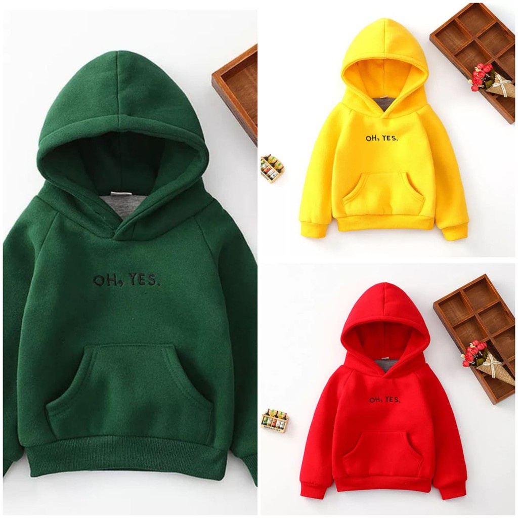 Sweater Hoodie Anak OH YES Sweater Fleece Baju Anak Murah Unisex