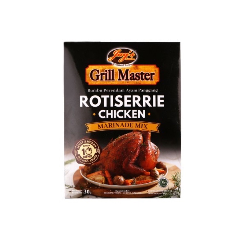 

Jays grill master rotiserrie chicken 30gr non msg