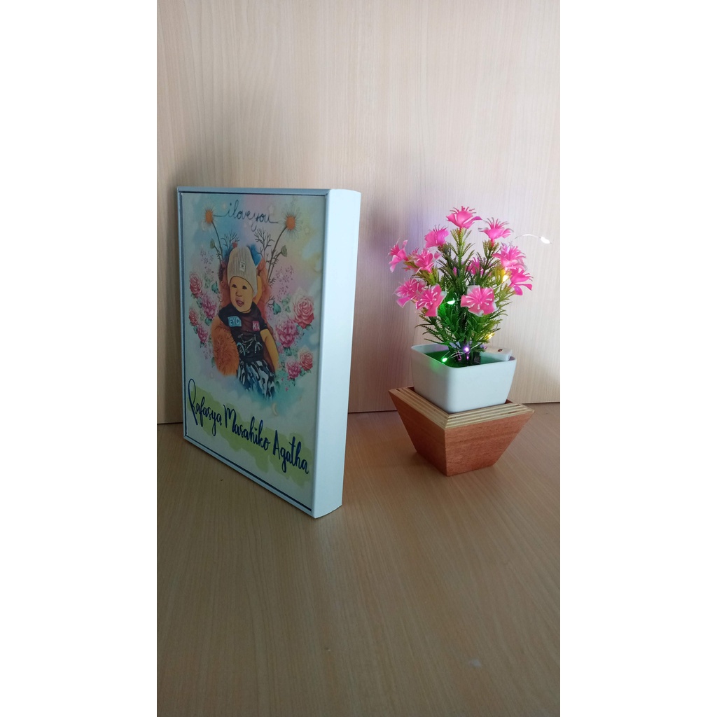 promo murah cetak foto +  Bingkai 13x18cm Putih - Hitam