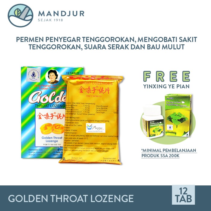 

Golden throat Lozenge