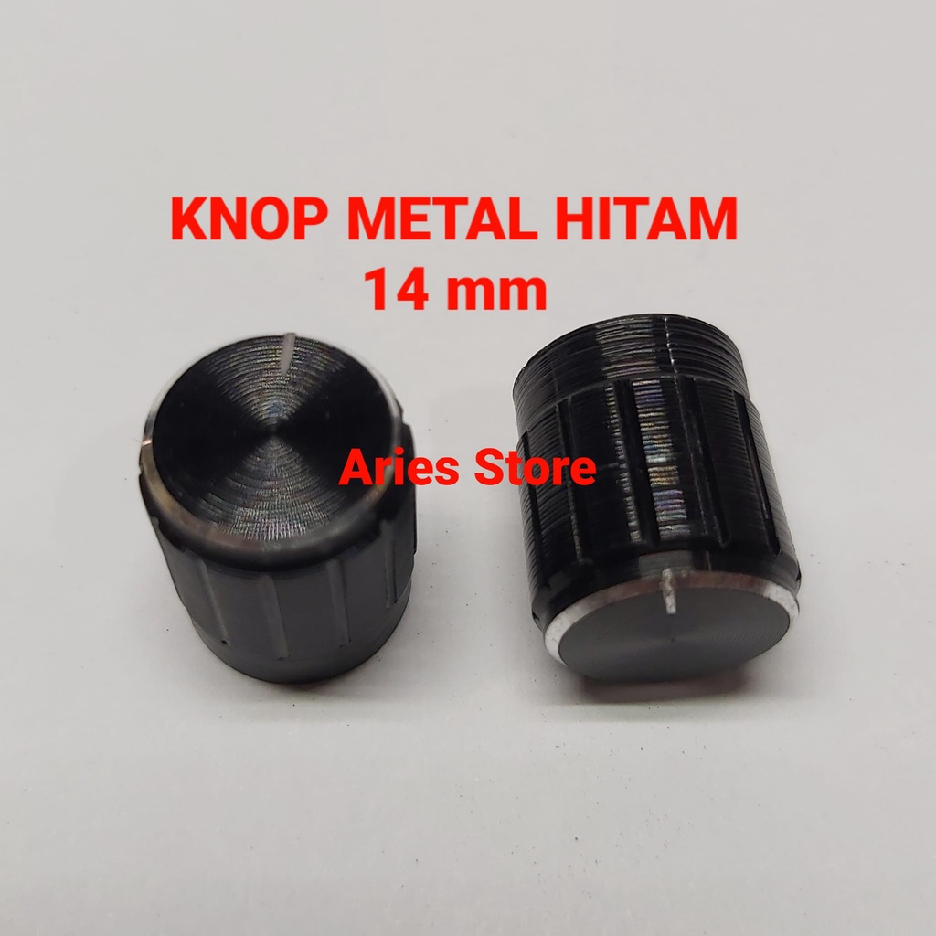 KNOP METAL 14 MM HITAM