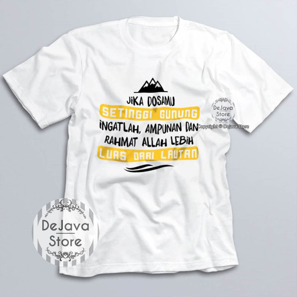 Kaos Dakwah Islami Dosa Setinggi Gunung Baju Santri Religi Tshirt Distro Muslim Premium-7