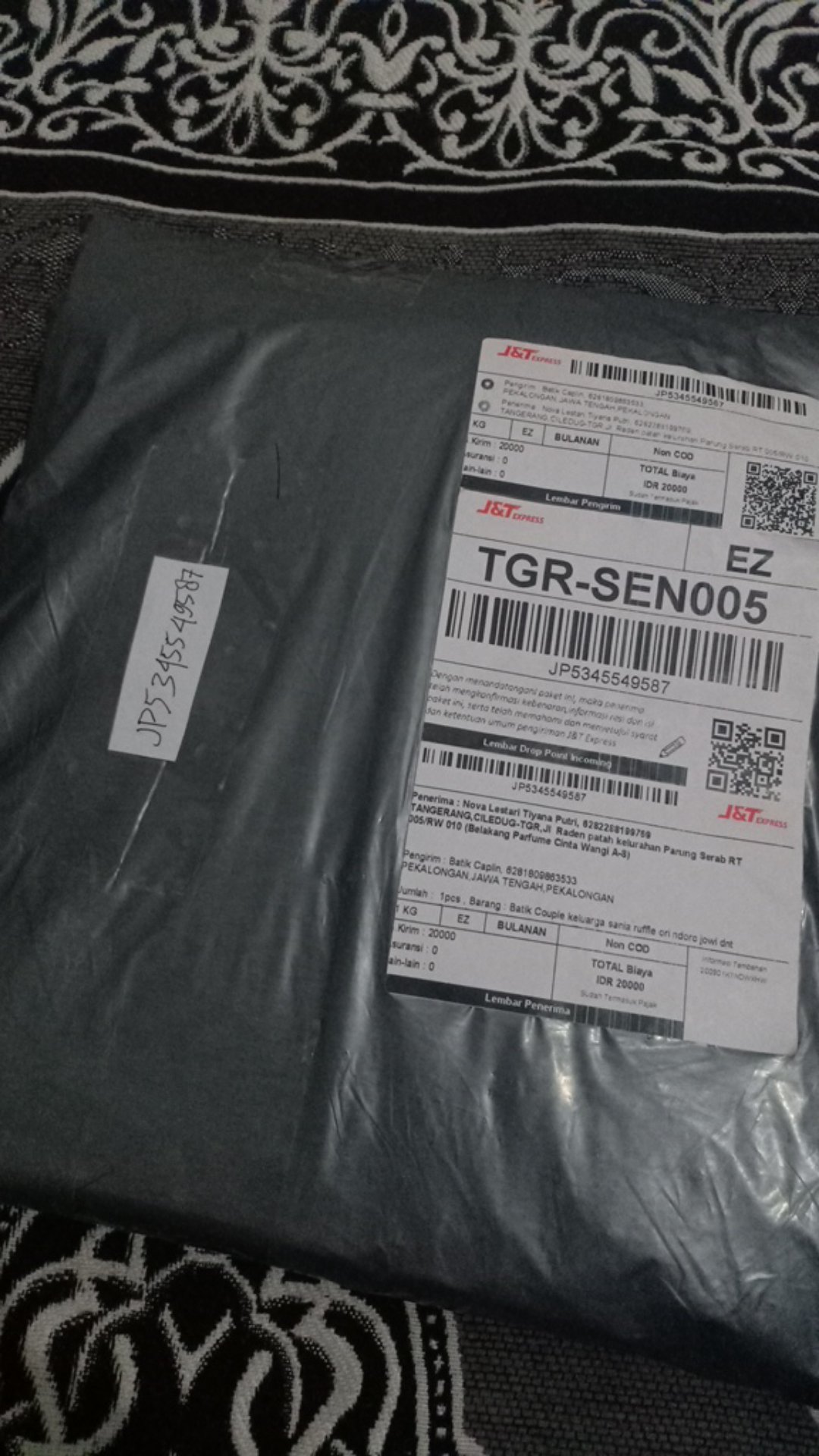 Batik Couple Keluarga Sania Ruffle Ori Ndoro Jowi Dnt Motif Phonik