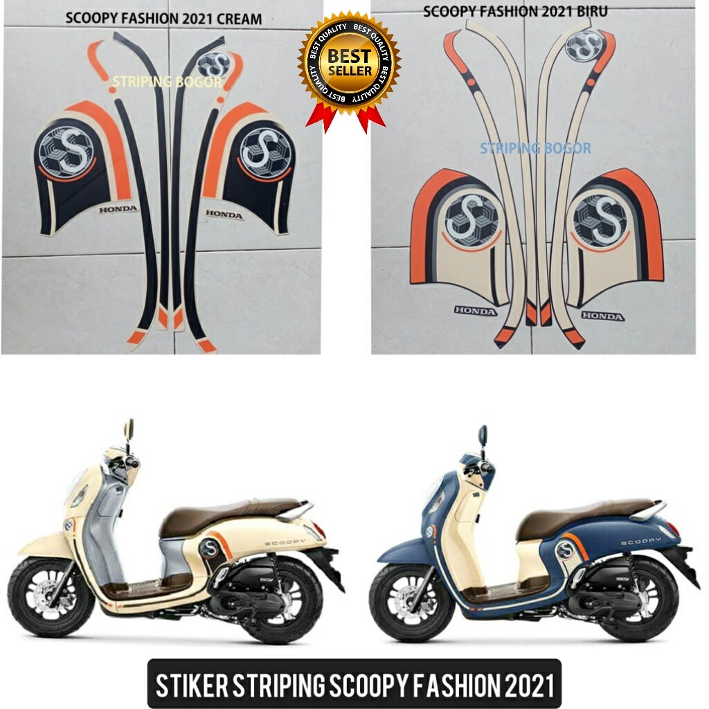 stiker sticker Striping Stiker Motor Honda Scoopy Fashion 2020 2021 Original