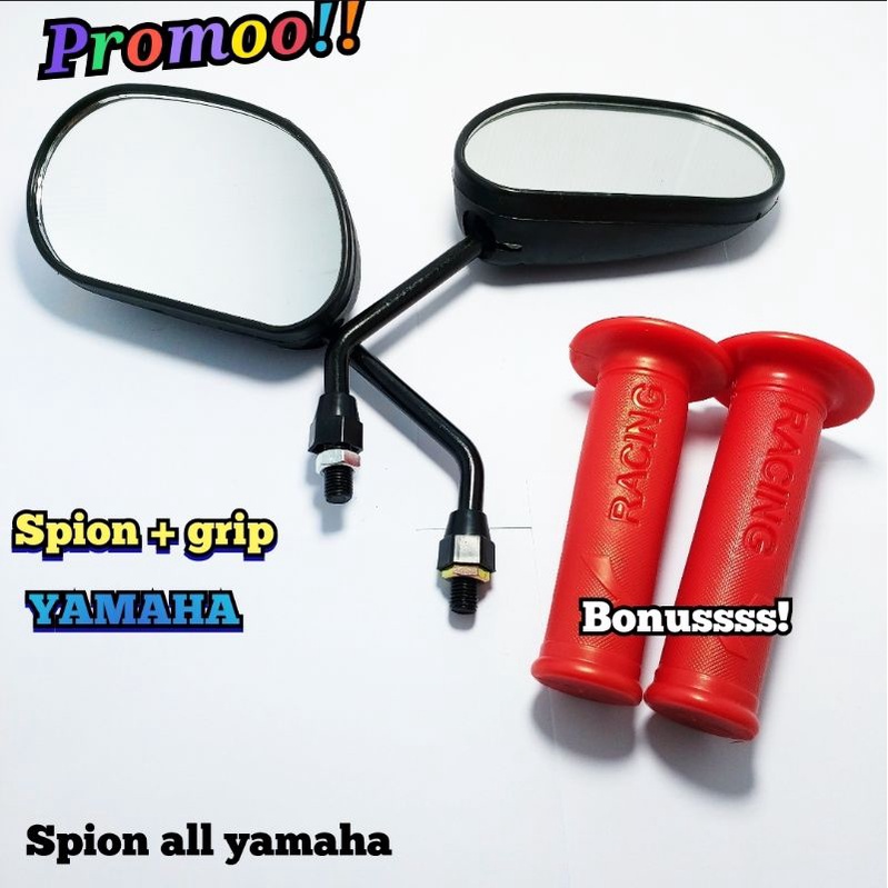 spion yamaha  mio jupiter mx fino dan handgrip karet gas merah