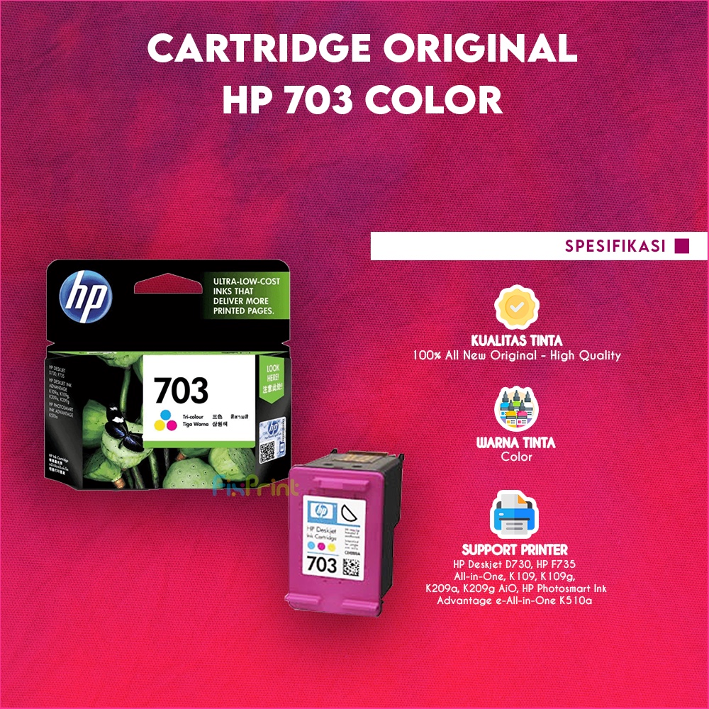 Cartridge Ori 680 678 704 703 802 803 46 Tinta Black Color Ori 2335 2336 2337 3636, 3638, 3775, 3776, 3777