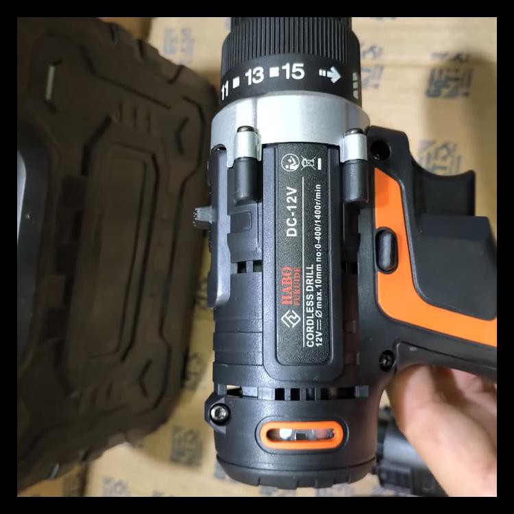 MESIN BOR BATERAI CORDLESS DRILL BOR CHARGER CAS 2 BATERAI