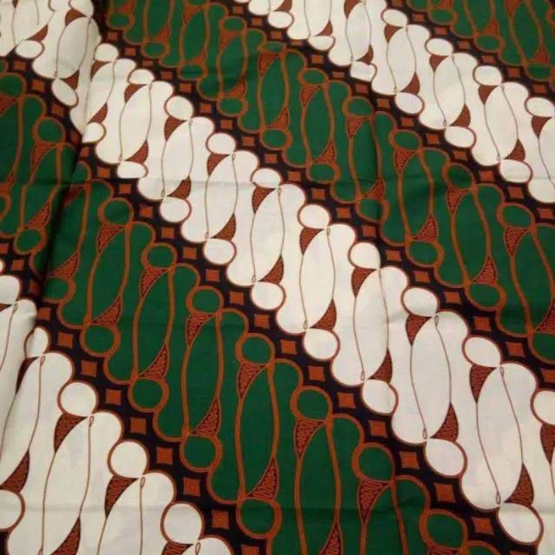 Kain Batik Solo motif Parang Borong Hijau Botol