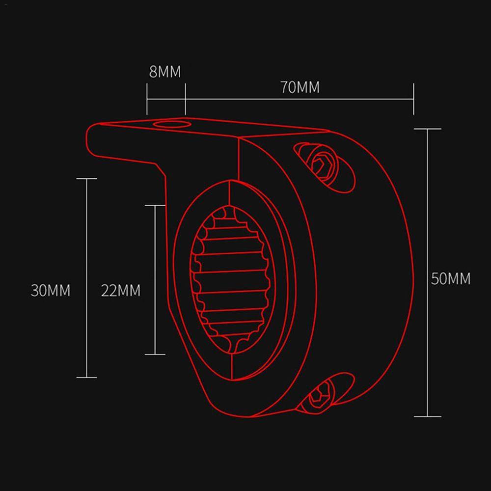 Lanfy Stand Kit Aksesoris Motor Fog Light Mount Penjepit Tabung Anti-Oksidasi