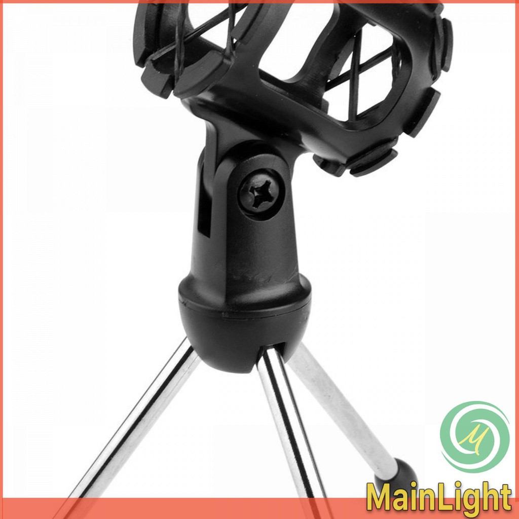 Mini Tripod Stand + filter Duduk Meja Mikrofon Universal Pop Filter Mic condenser  Zeepin PS-05 Grab