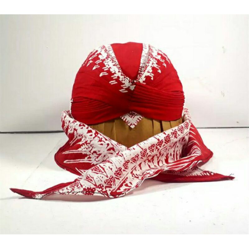 blangkon Jawa/merah/blangkon Jogja/topi,peci, kupluk, aksesoris kepala