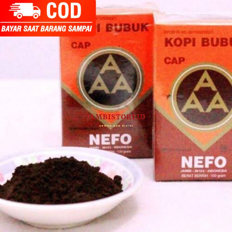 

(JAMBISTOREID) Kopi AAA Nefo Oleh-Oleh Buah Tangan Khas Jambi Sumatera Premium Biji Kopi Cafe Kafe