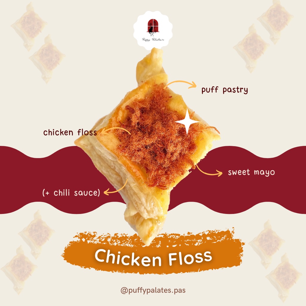 

Kue Cemilan Oleh-Oleh Puff Pastry Savory Temptation by Puffy Palate's - Chicken Floss