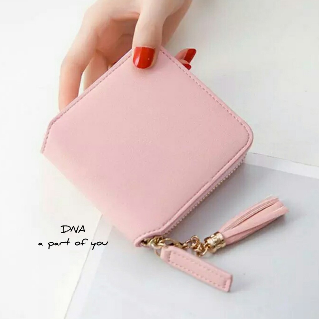 A1 Promo Dompet Wanita Lucu Elegan Bahan Taiga Ukuran 192x9 Warna Ungu | MORYMONY DOMPET NONAME