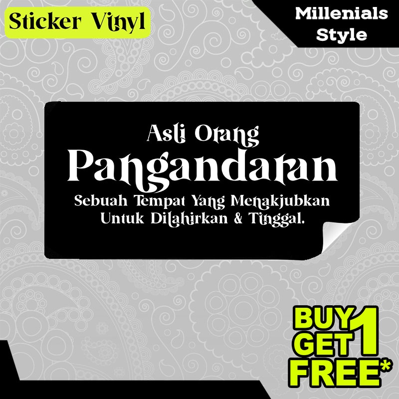 

Stiker Sticker Asli Orang Pangandaran Tulisan Kalimat Gaul dan Kekinian Aesthetic Bahan Vinyl Satuan Anti Air