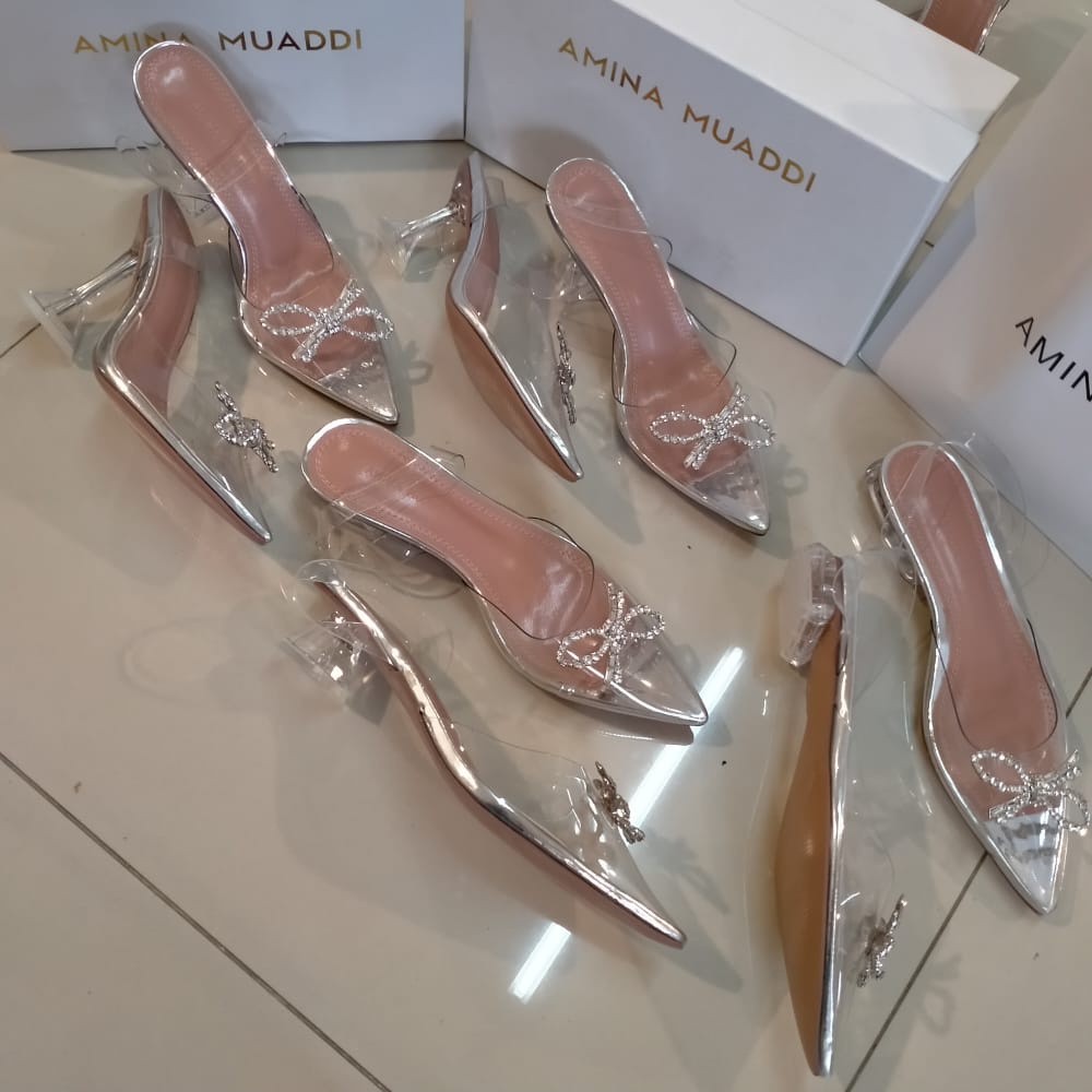 heels kaca transparan amn02 heels 7,4,2 cm