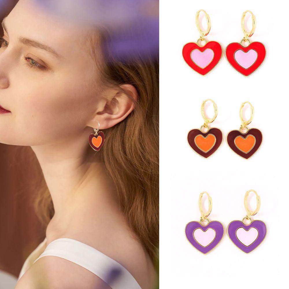 Lily Anting Gantung Gadis Enamel Fashion Perhiasan Tubuh Huggie Hoop