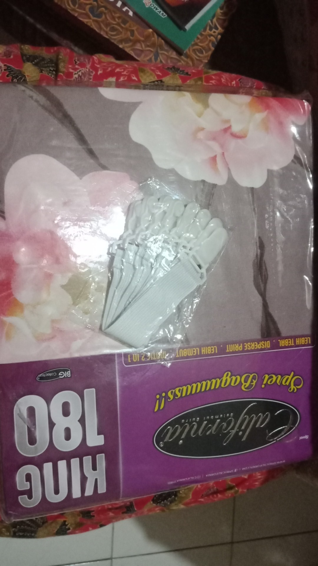 Sprei California 180x200 / 160x200 Motif Green Sapphire - 180 King Size Hijau Bunga - Sp