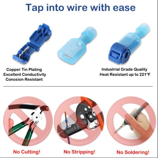 konektor kabel T jumper T-Tap connector terminal lock quick cable