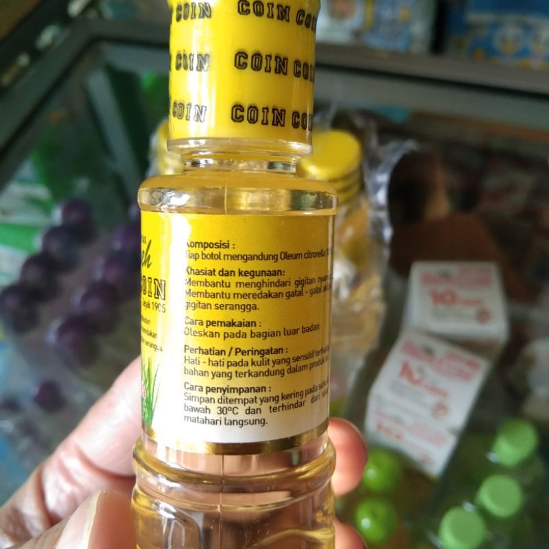 Minyak Sereh Cap Coin 60 ml Cegah Gigitan Nyamuk mengandung Citronella 100% Ukuran 60ml