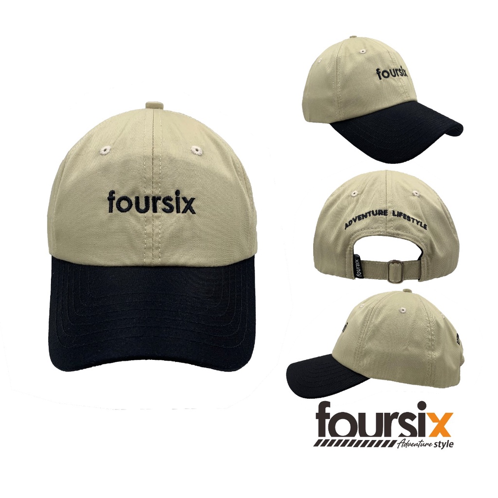 Polo Cap Topi Polo Tress Cream Black Foursix