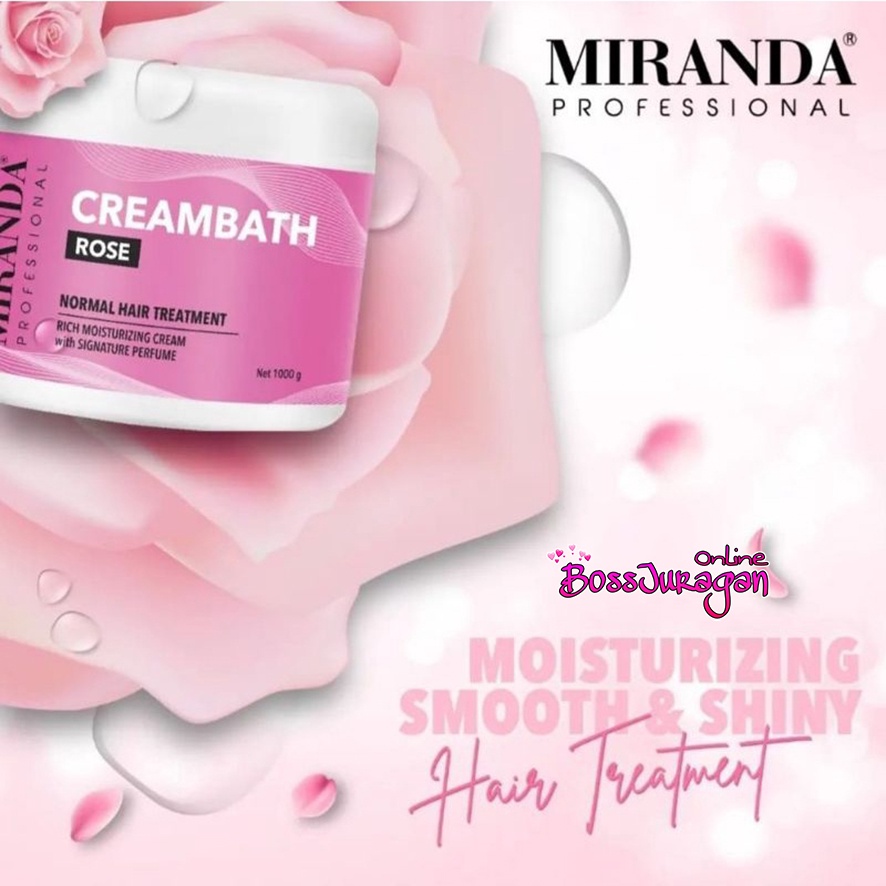 (BOSS) MIRANDA PROFESSIONAL Creambath 1000gr | Aloe Vera - Strawberry - Mint - Rose