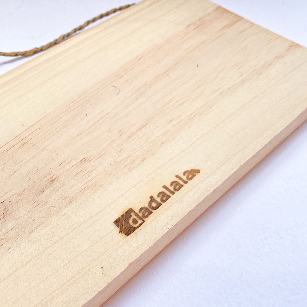 DADALALA Talenan Lukis (Wooden Cutting Board Decoupage) Bahan Kayu Pinus Model Tali - 5 Varian