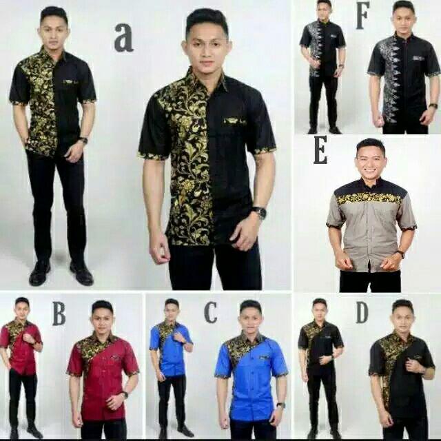 Kemeja Batik Pria Lengan Panjang Size M L Xl Xxl Bswart Batik Hrb026 Kenongo Hem Panjang Padi