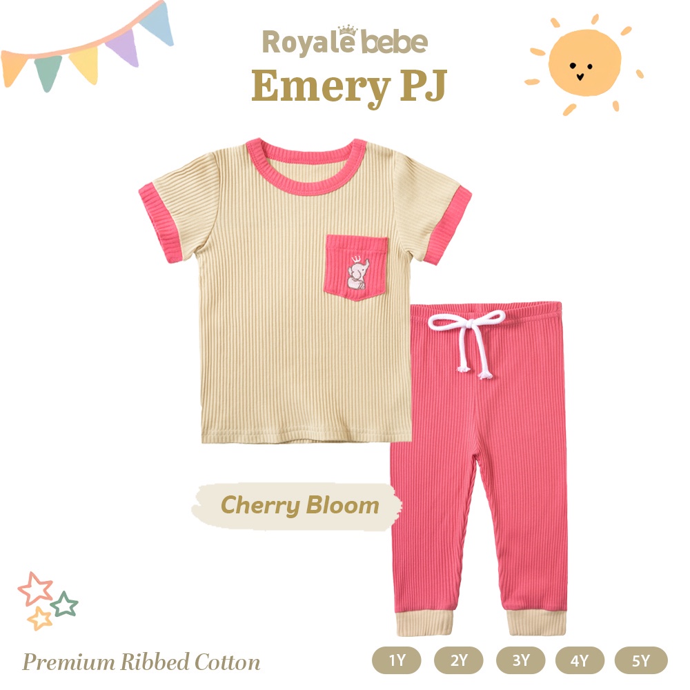 Royale Bebe Emery PJ Piyama Pendek Celana Panjang Anak 1 - 5 Tahun