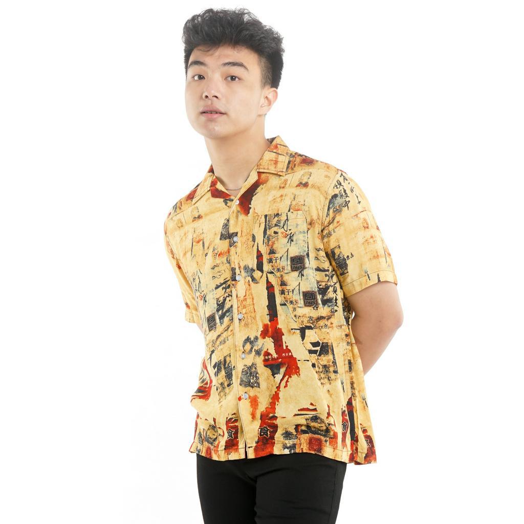 819 Kemeja Pria Lengan Pendek Kemeja Hawai Hawaiian Shirt Kemeja Motif Rayon Kemeja Pantai Pria Kemeja Santai Kemeja Vintage Ready Hingga Big Size 4R0018