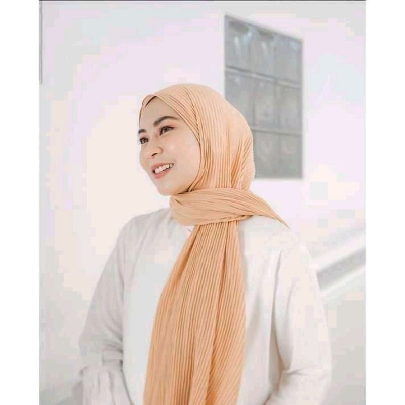 Pashmina plisket lidi pleated murahh /pashmina full plisket